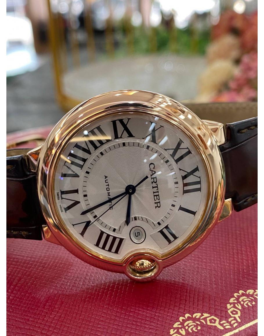 CARTIER BALLON BLEU DE CARTIER 18K ROSE GOLD REF W6900651 42MM